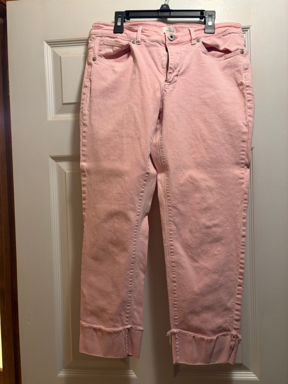 J. Jill Soft Pink Ankle Cropped Straight Jeans